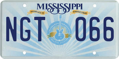 MS license plate NGT066