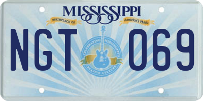 MS license plate NGT069
