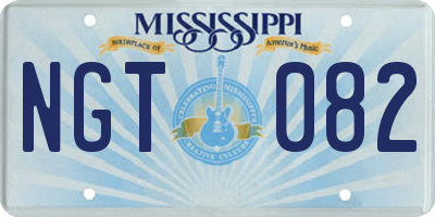 MS license plate NGT082