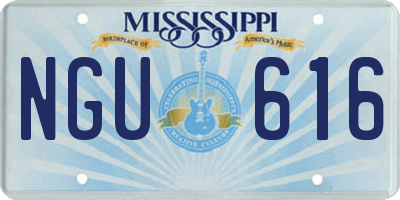 MS license plate NGU616