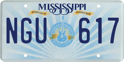 MS license plate NGU617