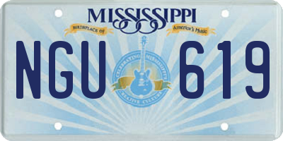 MS license plate NGU619