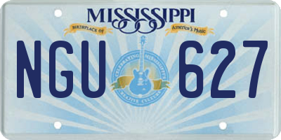 MS license plate NGU627