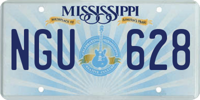 MS license plate NGU628
