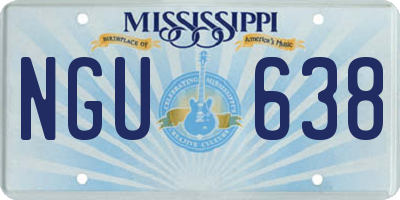 MS license plate NGU638