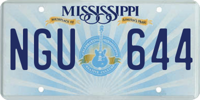 MS license plate NGU644