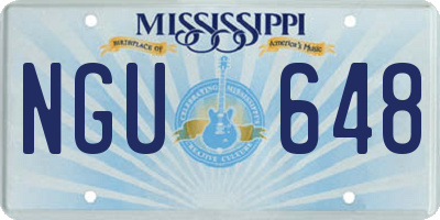 MS license plate NGU648