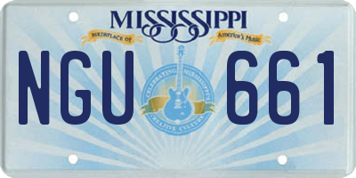 MS license plate NGU661