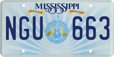 MS license plate NGU663