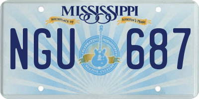 MS license plate NGU687
