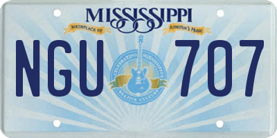 MS license plate NGU707