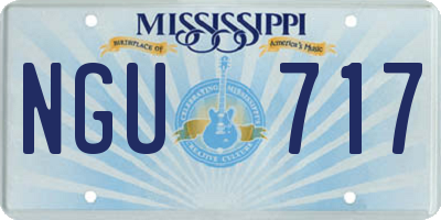 MS license plate NGU717