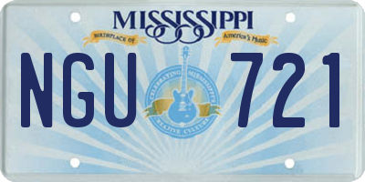 MS license plate NGU721