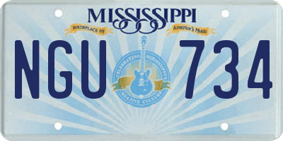 MS license plate NGU734