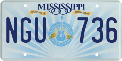 MS license plate NGU736