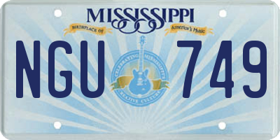 MS license plate NGU749