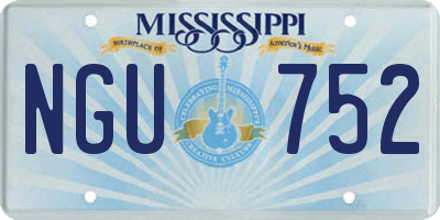 MS license plate NGU752