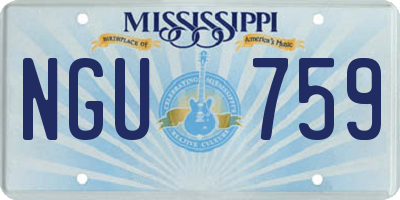 MS license plate NGU759