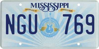 MS license plate NGU769