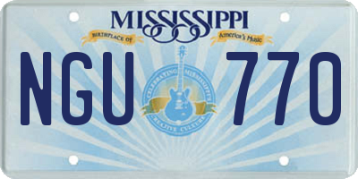 MS license plate NGU770