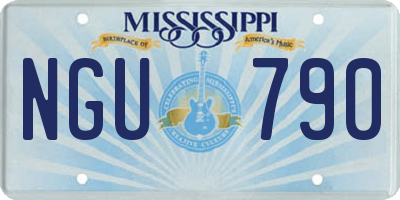 MS license plate NGU790
