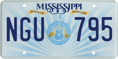MS license plate NGU795