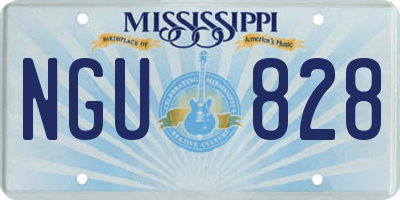 MS license plate NGU828