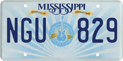 MS license plate NGU829