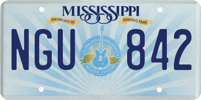 MS license plate NGU842