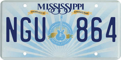 MS license plate NGU864