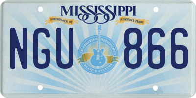 MS license plate NGU866