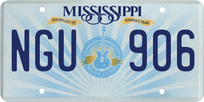 MS license plate NGU906
