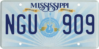 MS license plate NGU909