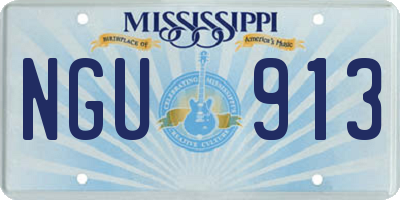 MS license plate NGU913