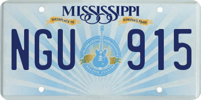 MS license plate NGU915