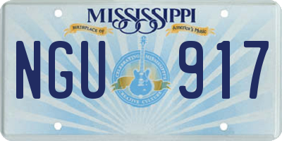 MS license plate NGU917