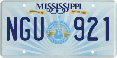 MS license plate NGU921
