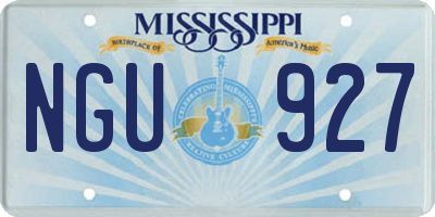 MS license plate NGU927