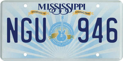 MS license plate NGU946