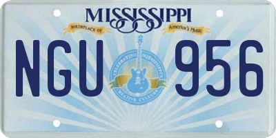MS license plate NGU956