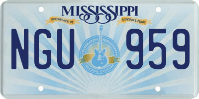 MS license plate NGU959