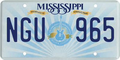 MS license plate NGU965