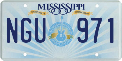 MS license plate NGU971