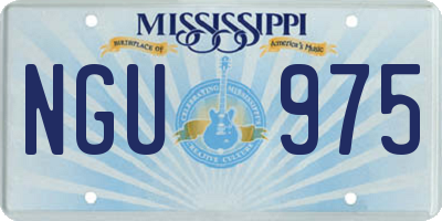 MS license plate NGU975