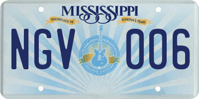 MS license plate NGV006