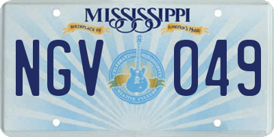 MS license plate NGV049