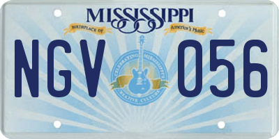 MS license plate NGV056