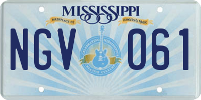 MS license plate NGV061