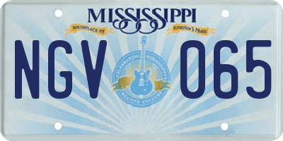 MS license plate NGV065