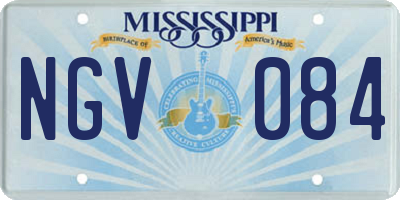 MS license plate NGV084